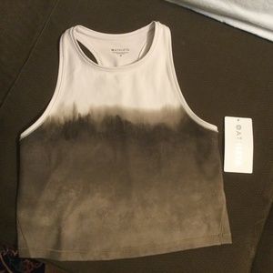 Athleta Shanti watercolor stripe Crop Top